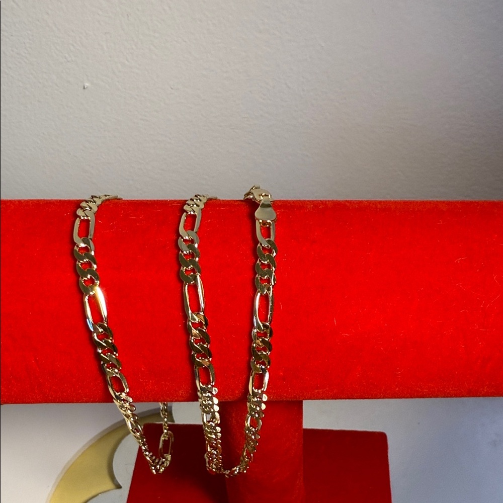 14k Gold Ankle Bracelet-Fígaro style